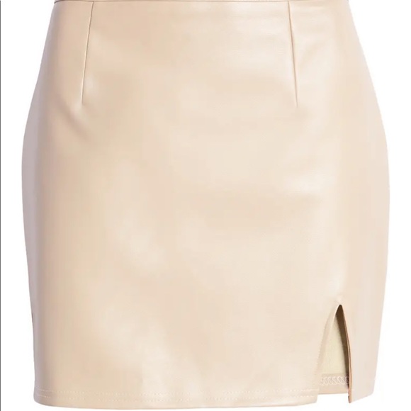 Lulus Tan Leather Skirt - Picture 5 of 9